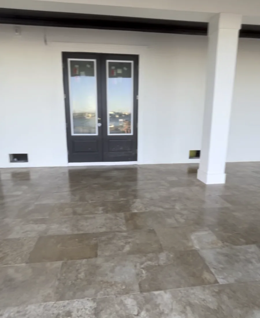Clean modern patio after exterior washing